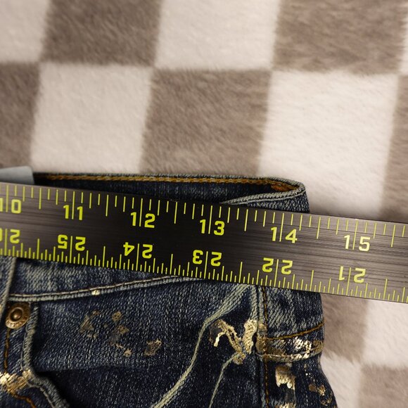 Next Jeans metallic gold paint splatters  US Size 4/6,  uk 10 - Picture 10 of 12